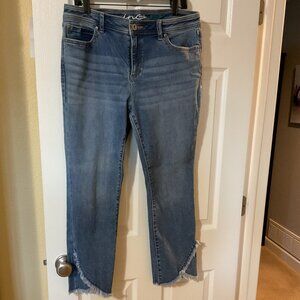 Genty worn INC tulip hem ankle jeans 12